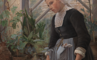 15.08.21 – Anna Petersen – „Breton Girl Looking After Plants in the Hothouse“ (1884).