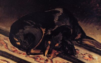 02.01.22 – Frédéric Bazille – „Le chienne Rita endormi“ (1864).