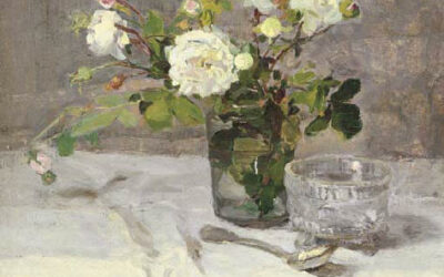 30.04.23 – Eva Gonzalès – „Rosen in einem Glas“ (um 1880-82).